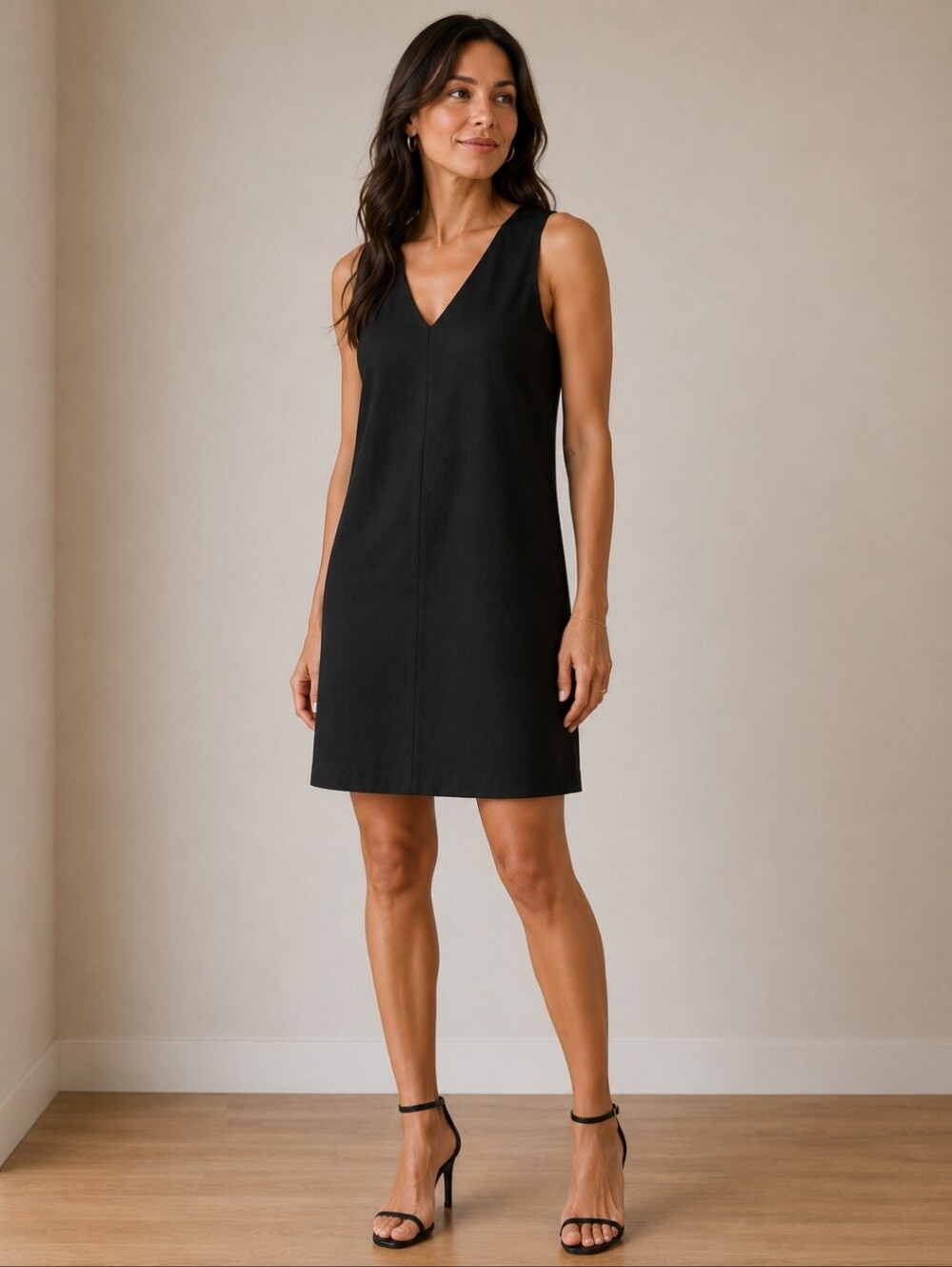 NWT Banana Republic Black Backless Linen Blend Dress